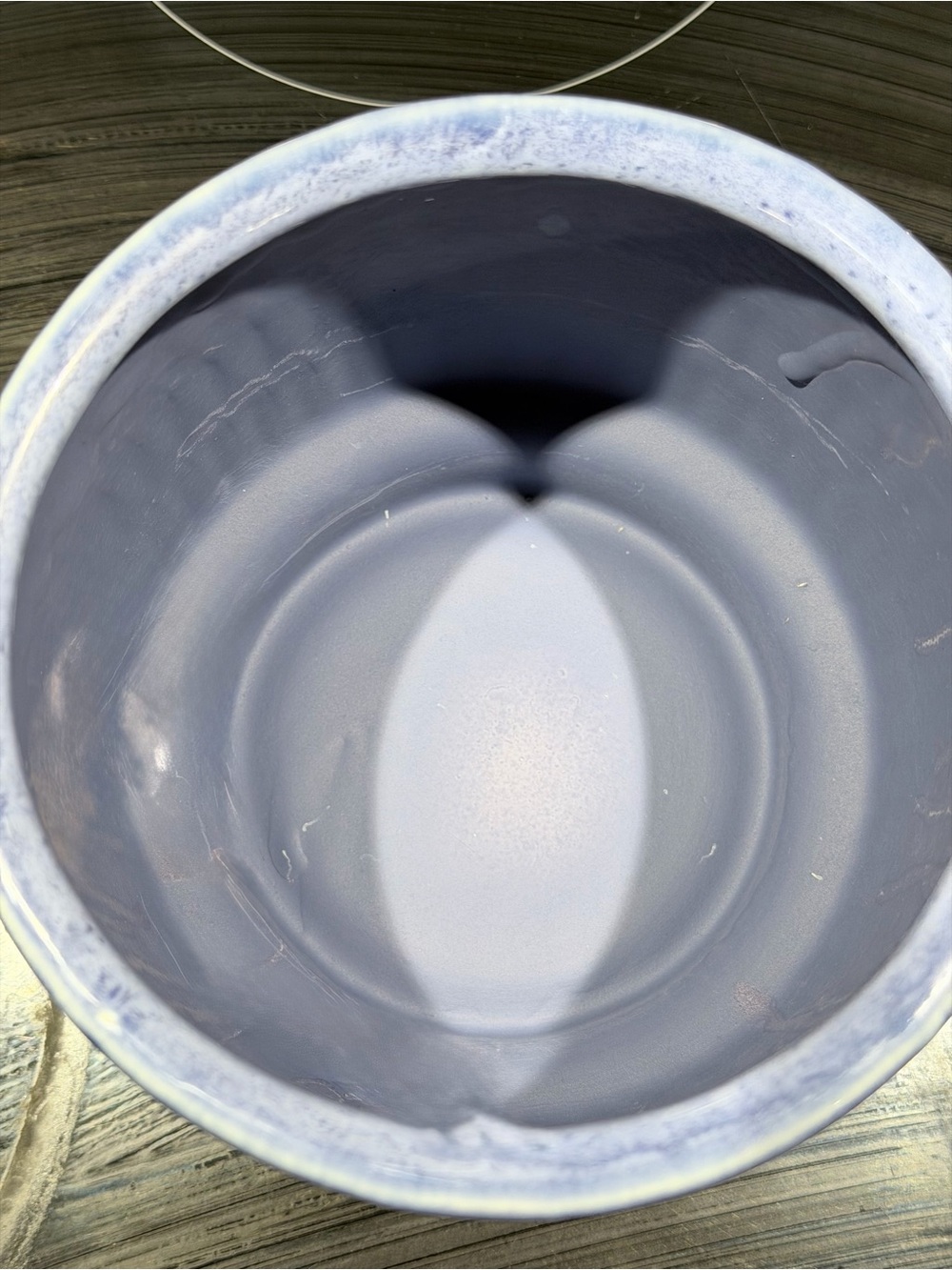 Textured Ceramic Planter in Light Blue - Picture 2 of 5